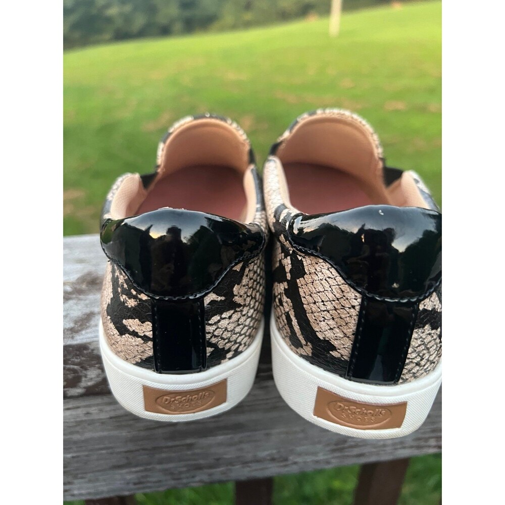 Dr Scholls Madison Be Free Snake Skin Slip On Loafers Black/Tan Shoes US Size 10 - Picture 6 of 6